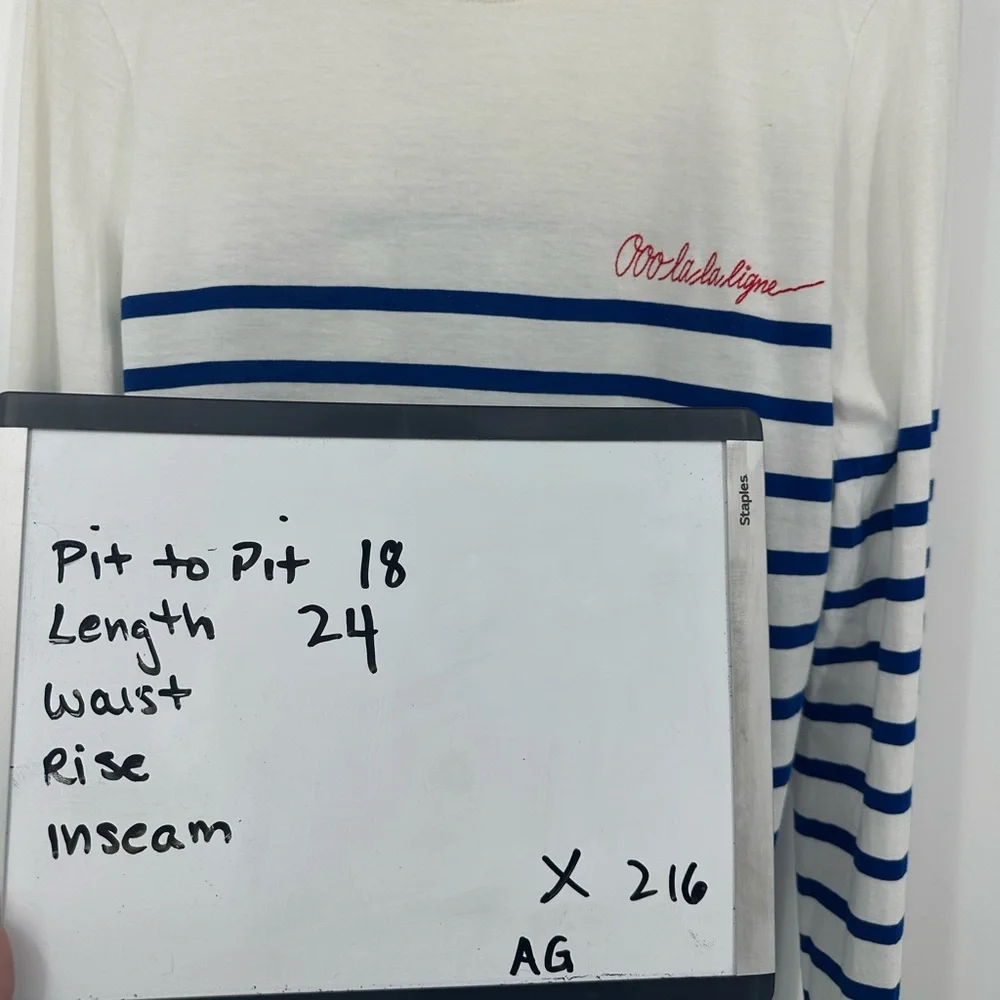 *La Ligne Striped Long Sleeve T Shirt Ooo La La Ligne Nautical Size XS - Picture 9 of 9